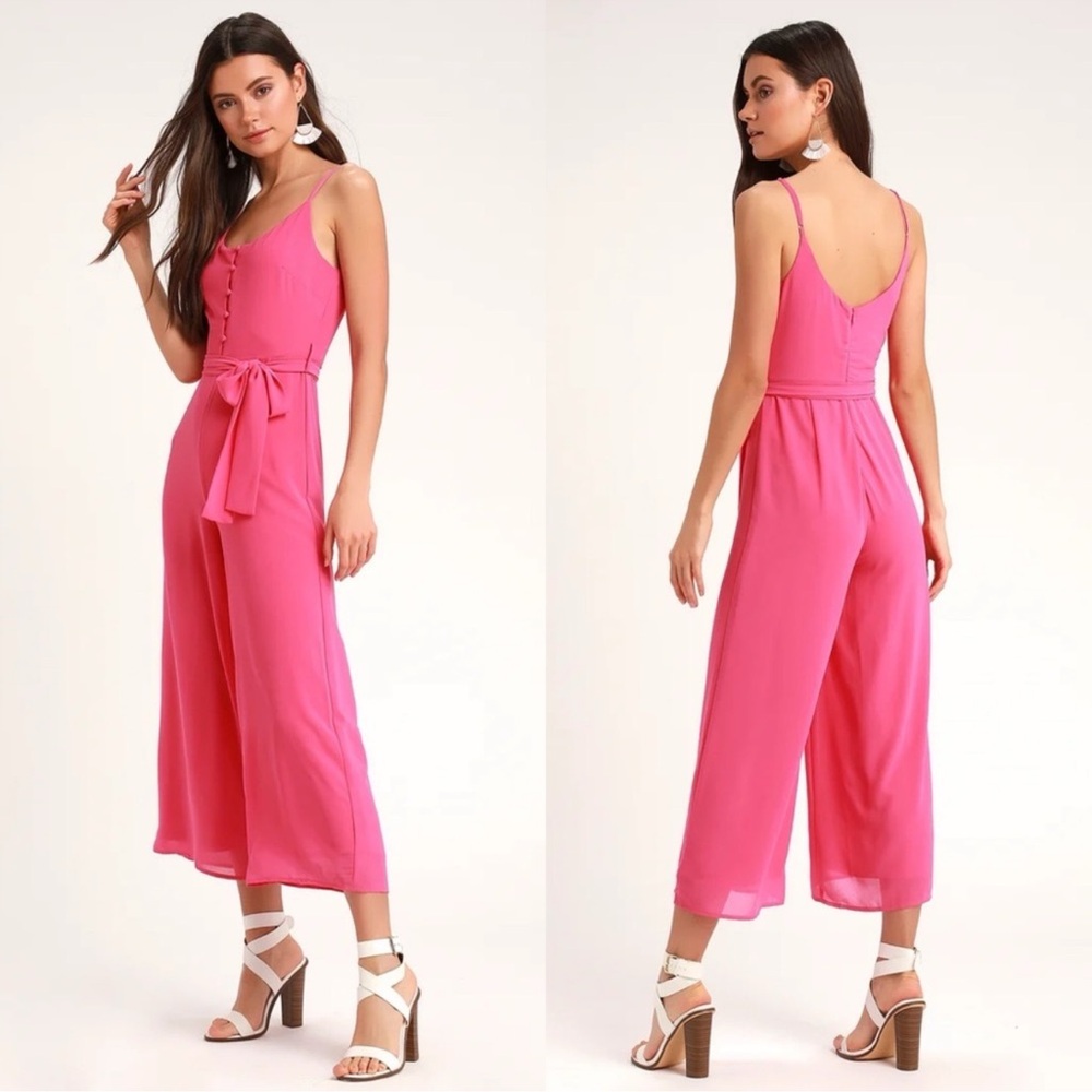 Lulus | Sammy Sue Pink Wide-Leg Jumpsuit